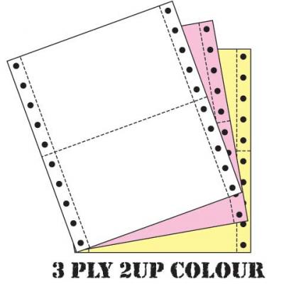 地球牌電腦紙 3ply  9.5"X5.5"(白/紅/黃)-2000套