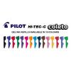 Pilot HiTec-C Coleto 15C透明3色筆桿