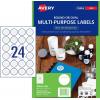 Avery 959166/J6112C Multi-Purpose Labels 40mm Round Clear