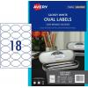 Avery 959168/J6024 Clear Oval Inkjet Labels Multi Purpo...