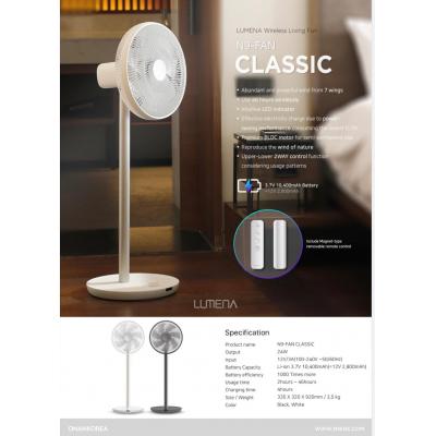 Lumena N9 Fan Classic 13吋無線座地風扇(超大風及寧靜)2020