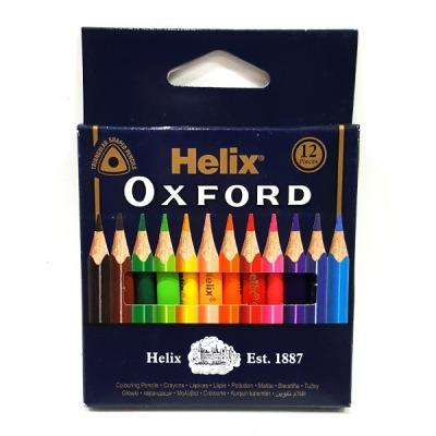Helix 833221 三角木顏色筆-3.5"短桿(12色)