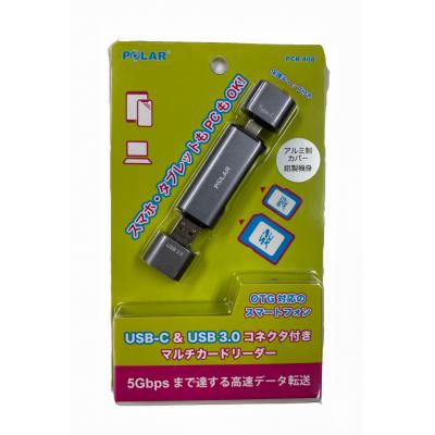 Polar PCR-408 USB3.0 & Type-C card Reader(可插手機用)