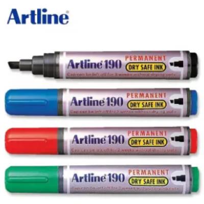 Artline EK-190 (Dry Safe) 防乾水-箱頭筆(方咀)