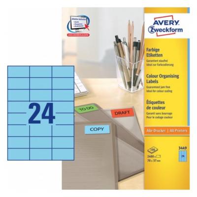 Avery Zweckform (70x37mm)A4 Laser Label-Color 彩色 (10張裝)