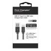 First Champion Type-C 3A Cable-1.8M (Nylon)-Black