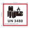 新版 UN鋰金屬電池航空警示標籤貼紙(20個/包)