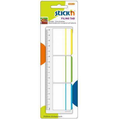 Stick'N #21360 (37x50mm) 3色檔案分類標籤(10張X3色)