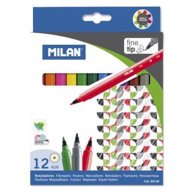 Milan 80158 粗桿幼咀水筆(12色)