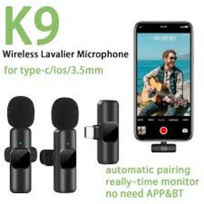 K9 Wirless Lavalier Microphone 無線領夾麥克風直播收音帶貨