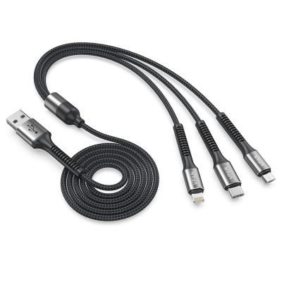 VFan X19 4 in1 PD60W USB+Type-C/Lightning+Type-C Cable(1.2M)