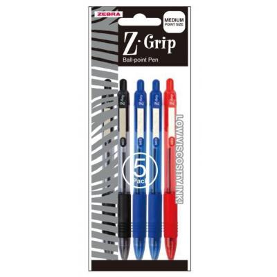 斑馬牌Zebra Z-Grip C-BAB66 油性原子筆(中咀)-5支裝