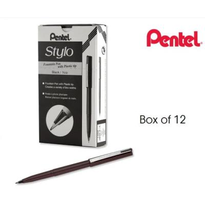 Pentel JM-20 (0.4mm-0.7mm)Stylo 塑膠墨水筆(12支/盒)