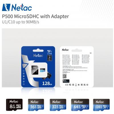 Netac 朗科 P500 MicroSDHC UHS-I 記憶卡-128GB  (附SD轉接卡)