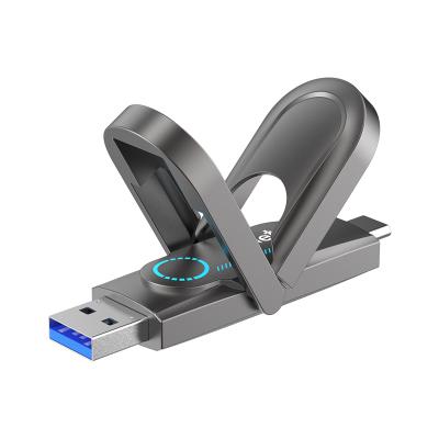 Netac US9 USB3.2 Gen2(USB-A+USB-C) USB Drive 鋅合金OTG 雙用手指-256GB