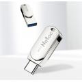 Netac U785C USB3.2(USB-A+USB-C) USB Drive 鋅合金OTG 雙用手指-64GB