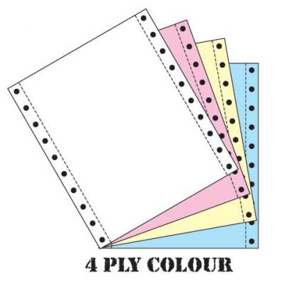 地球牌電腦紙 4ply 9.5"X11"(白/紅/藍/黃) -500套