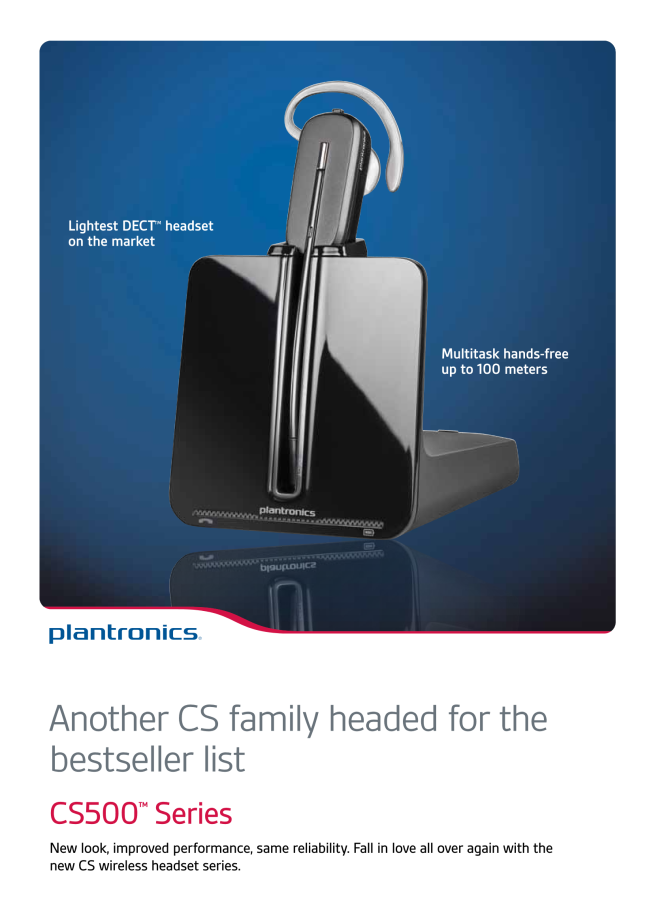 Plantronics CS510 Over-the-Head Monaural, DECT_無線免提耳機_辦公室電話免提裝置_Q-辦公室儀器 ...
