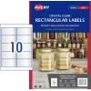 Avery 980019 Crystal Clear Rectangle Labels(96 x 50.8mm)
