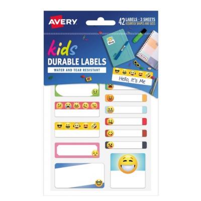 Avery 41418 Hello It's Me Emoji School Labels-42 Labels 