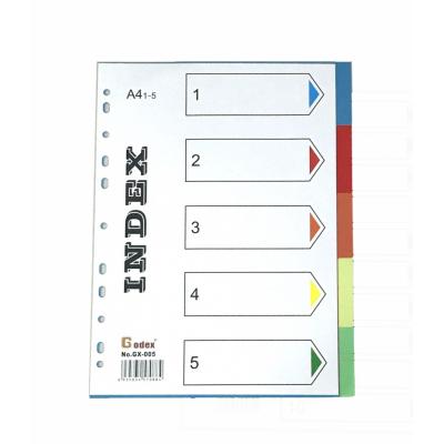 Godex GX-IN005 A4 5色膠索引 Index