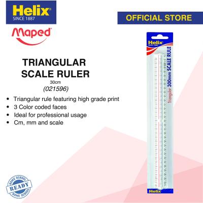 Helix K93070 Triangular Scale Rule 比例尺(3 colour coded 300mm)