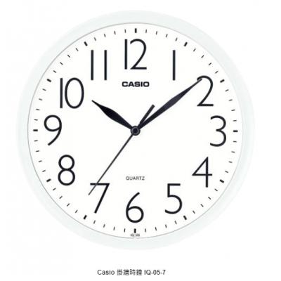 Casio IQ-05-7DF 簡約圓型掛牆鐘