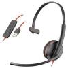 Plantronics C3210 USB-A Over-the-Head Monaural Style, W...