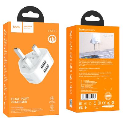 Hoco C90B 2USB 2.4A UK Charger
