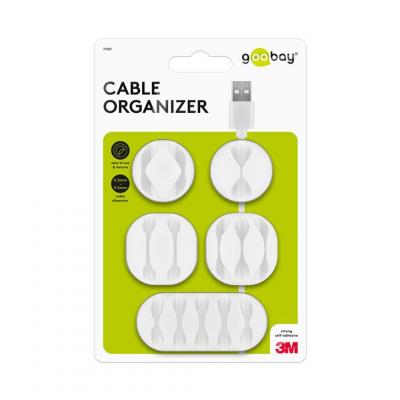 GOOBAY GB70681 Cable Management Set 5pcs 電線固定扣-White