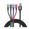 XPower 4CO 4 In 1 鋁合金檔案傳輸快充線 Charge Cable(1.2M)