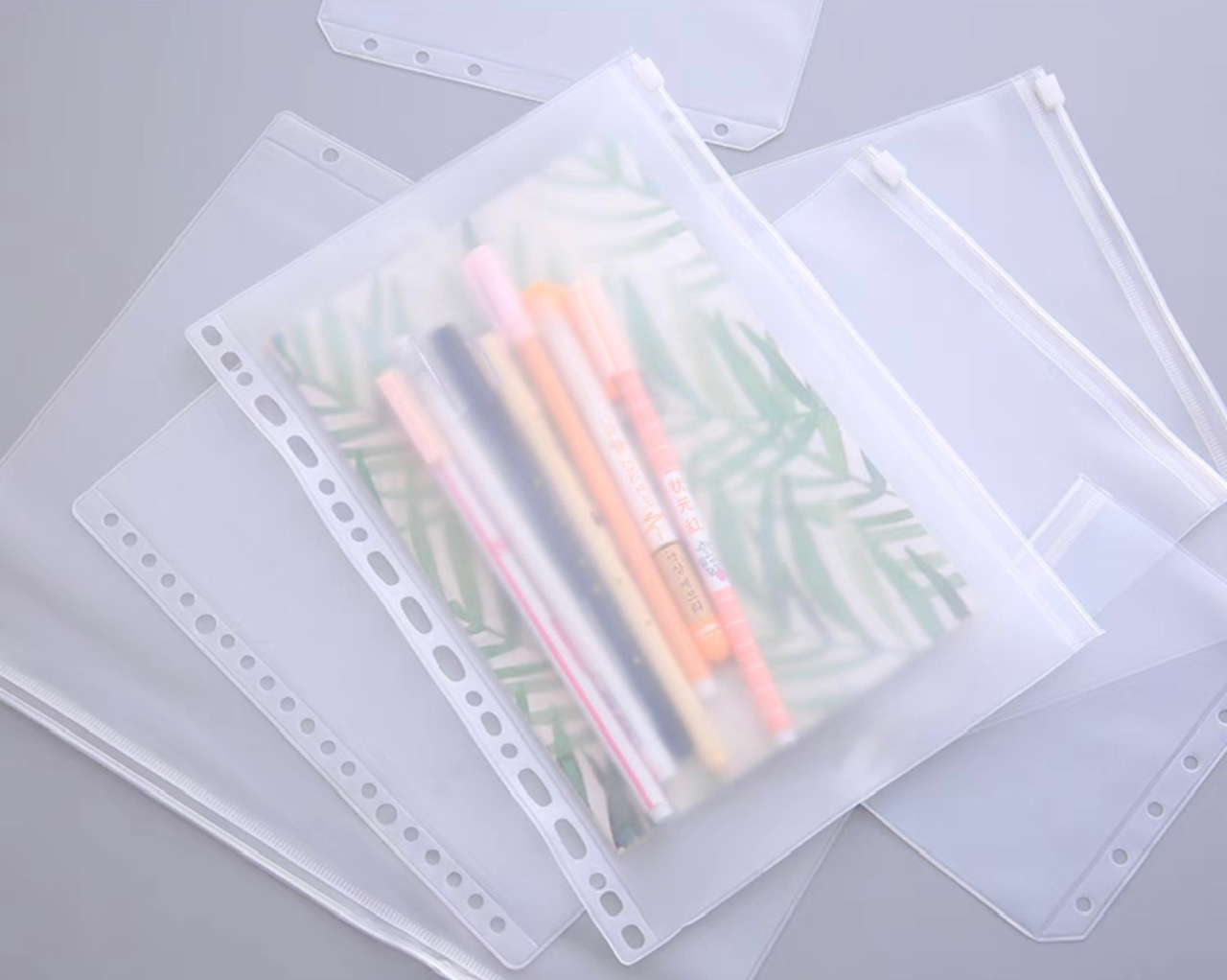 AS CS025 (A5/B5/A4)特厚(0.25mm)透明活頁拉鍵袋(5個裝)_文件保護套_B-文件處理_歷山文儀中心