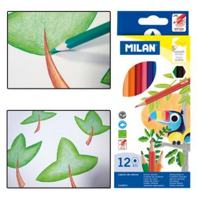 Milan 80012 六角防斷木顏色筆(12色)