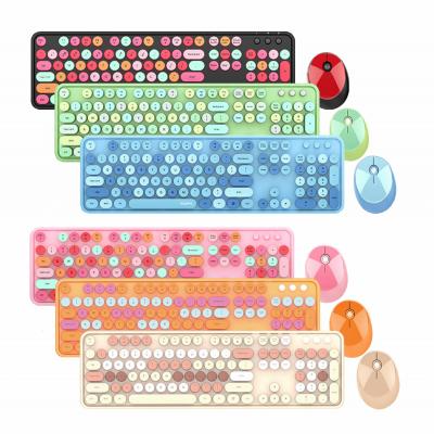 MOPII Sweet 馬卡龍色 2.4G wireless keyboard and mouse (附倉頡碼)