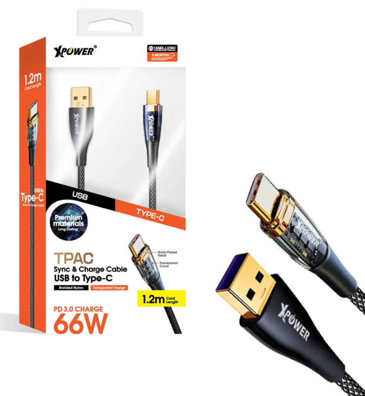 Tapc Usb XPower TPAC 66W USB to Type-C Cabel(1.2M)_充電裝置手提電話/平板/電腦_O-電腦用品_歷山文儀中心