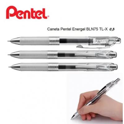 PENTEL BLN75TL-C(Needle Tip-特別版全透明桿) EnerGEL Pen(0.5mm)