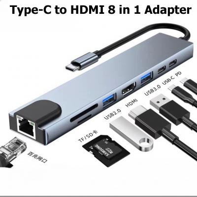 Type-C to HDMI 8 in 1 Adapter