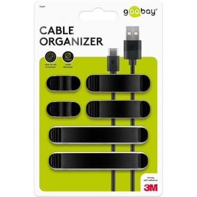 GOOBAY GB70684 Cable Management (6pcs) 多槽位電線固定夾組合套裝 -Black