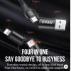 VFan X19 4 in1 PD60W USB+Type-C/Lightning+Type-C Cable(1.2M)