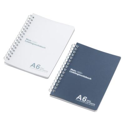 日本制 Lemon 887194  A6(148x105mm) 膠面雙線圈記事簿-(50頁)