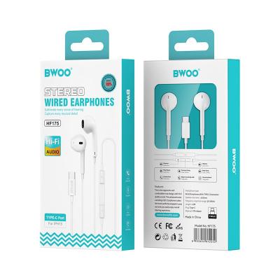 BWOO BO-HF175 Type-C Wired Earphone 1.2M