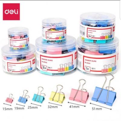 Deli 長尾夾8553(粉彩色)32mm-1-1/4"(24pcs)