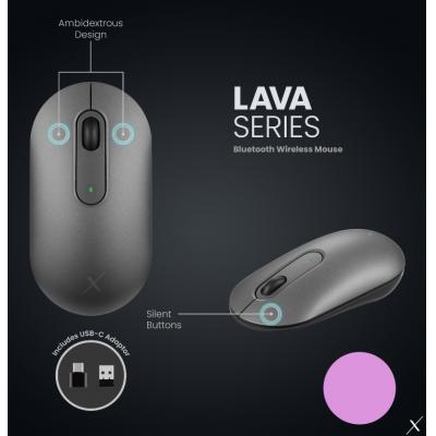 Volkano VKX-204 LAVA (2.4Ghz+BT) WirelessMouse靜音按鈕,非常輕薄-/4000 DPI