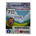 (6日無限) Monkey Sim 5G-20GB 中國及澳門上網卡