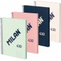 Milan A5 (430) 95g紙(2孔及易撕虛線)硬面線圈單行簿-80頁