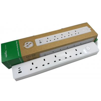 施耐德Schneider TSB35ACCUSB (5位)獨立開關安全拖板20W,USB-Cx2+Ax1(2.5M線長)