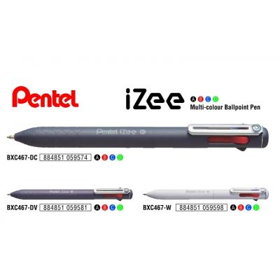 Pentel BXC467 iZee (0.7mm) 4色 原子筆