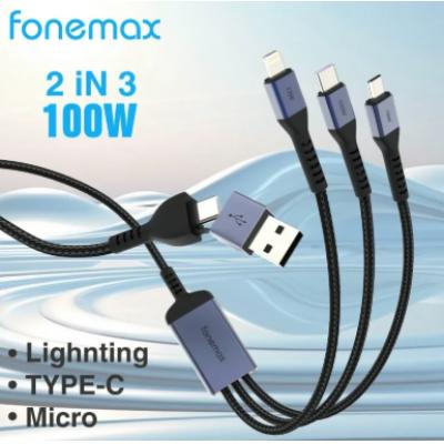 Fonemax 2 in 3 MultiLink Charging Cable (0.5M)