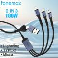 Fonemax 2 in 3 MultiLink Charging Cable (0.5M)