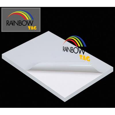 Rainbow A4 210GWHL 鐳射影印防水膠質貼紙-光面白色(10張裝)=A-Tech K6046